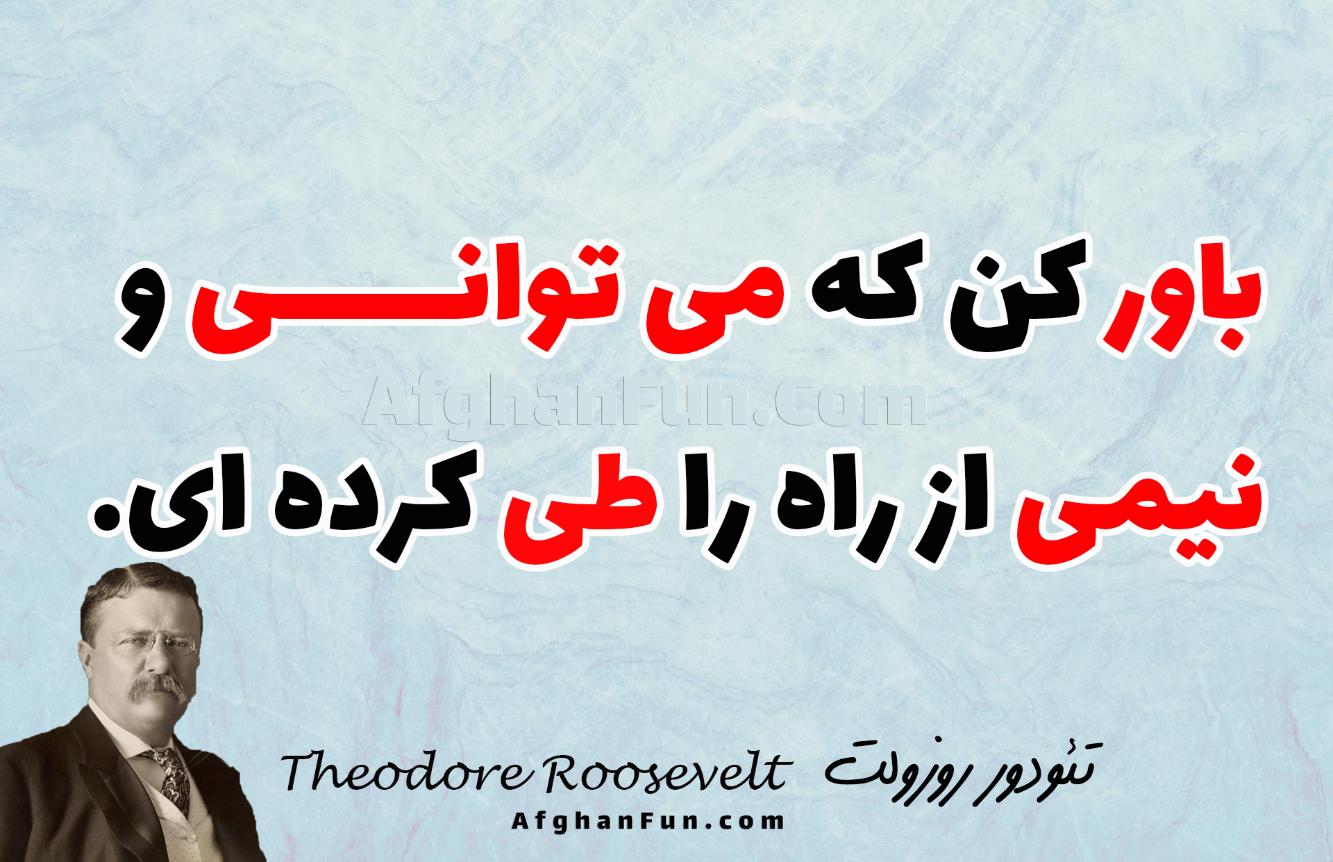 Theodore Roosevelt quote on belief and success
