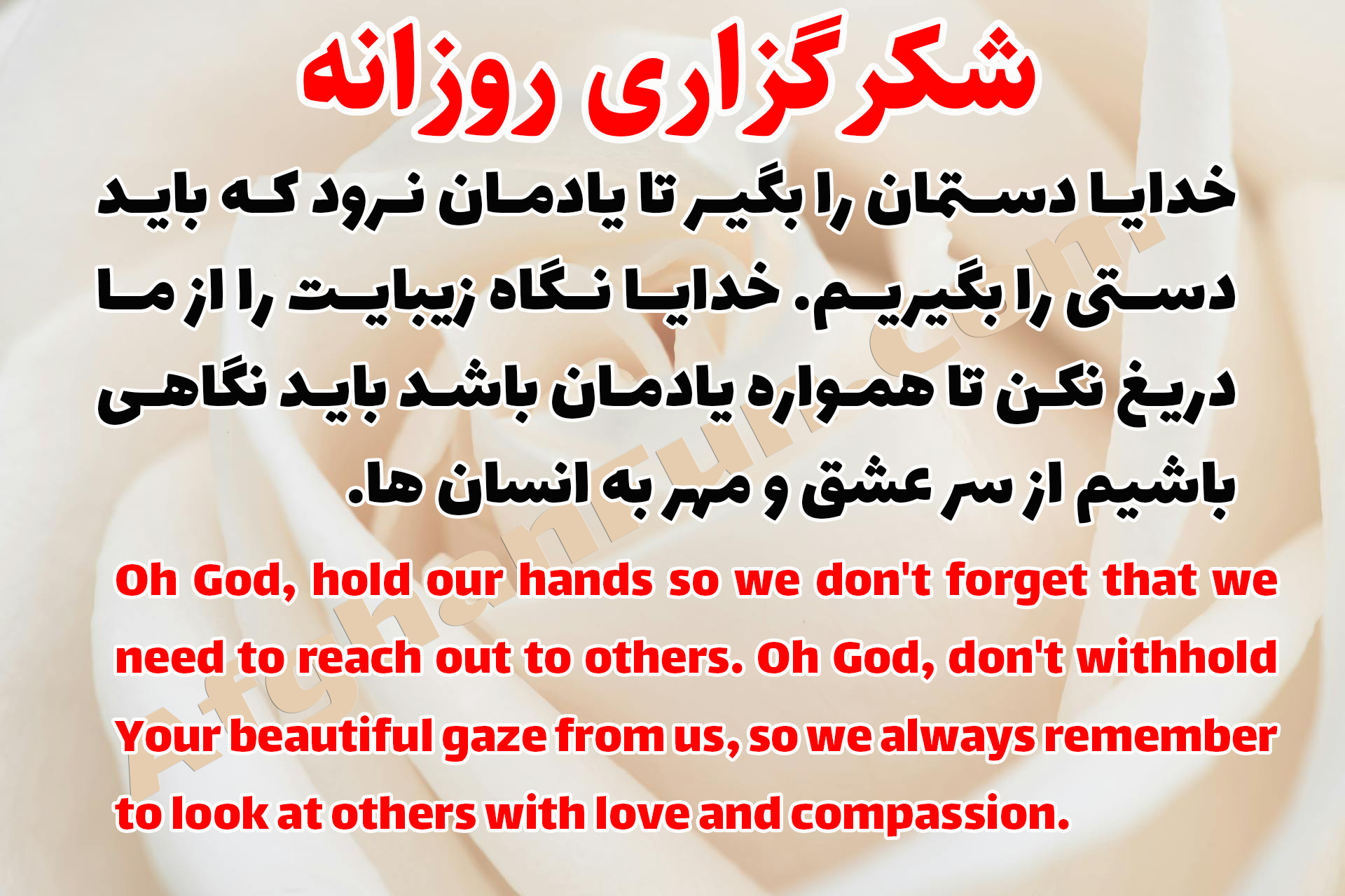 Gratitude prayer encouraging reaching out with love and compassion