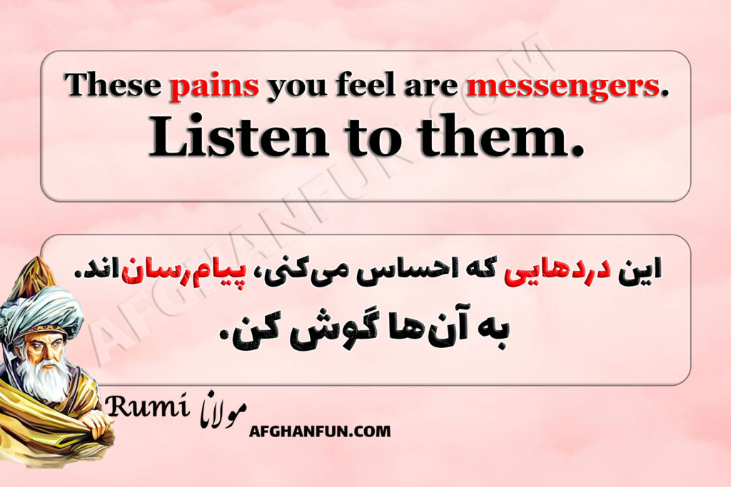 Rumi’s Perspective: Pain as a Messenger of Growth